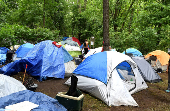 New camp area right beside old area on Deckers Creek on Lower Pennsylvaina Ave.
